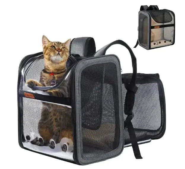 Travel in Style with the Pet Expandable Backpack!