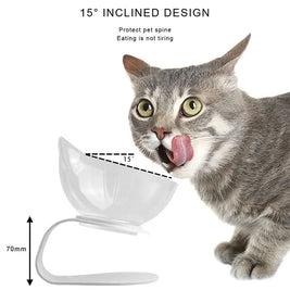 Elevated Dual Cat Dish Stand