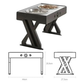 Elevated Dual-Bowl Pet Dining Table