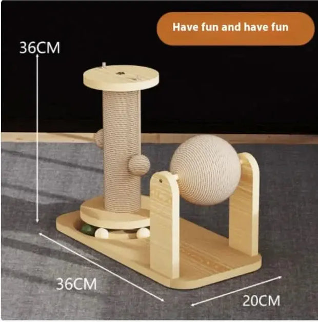 Durable Scratch-Resistant Pet Play Pillar