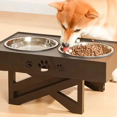 Elevated Dual-Bowl Pet Dining Table