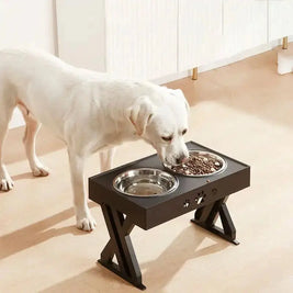 Elevated Dual-Bowl Pet Dining Table