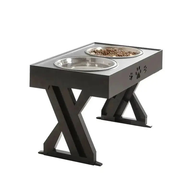 Elevated Dual-Bowl Pet Dining Table