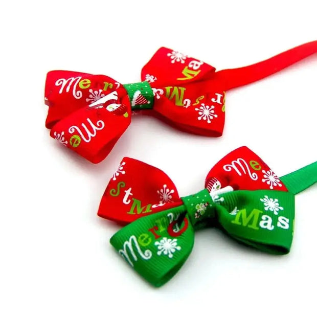 Festive Pet Bowtie Collar